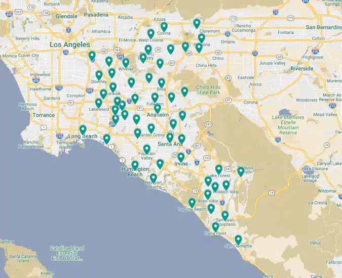 new service area map